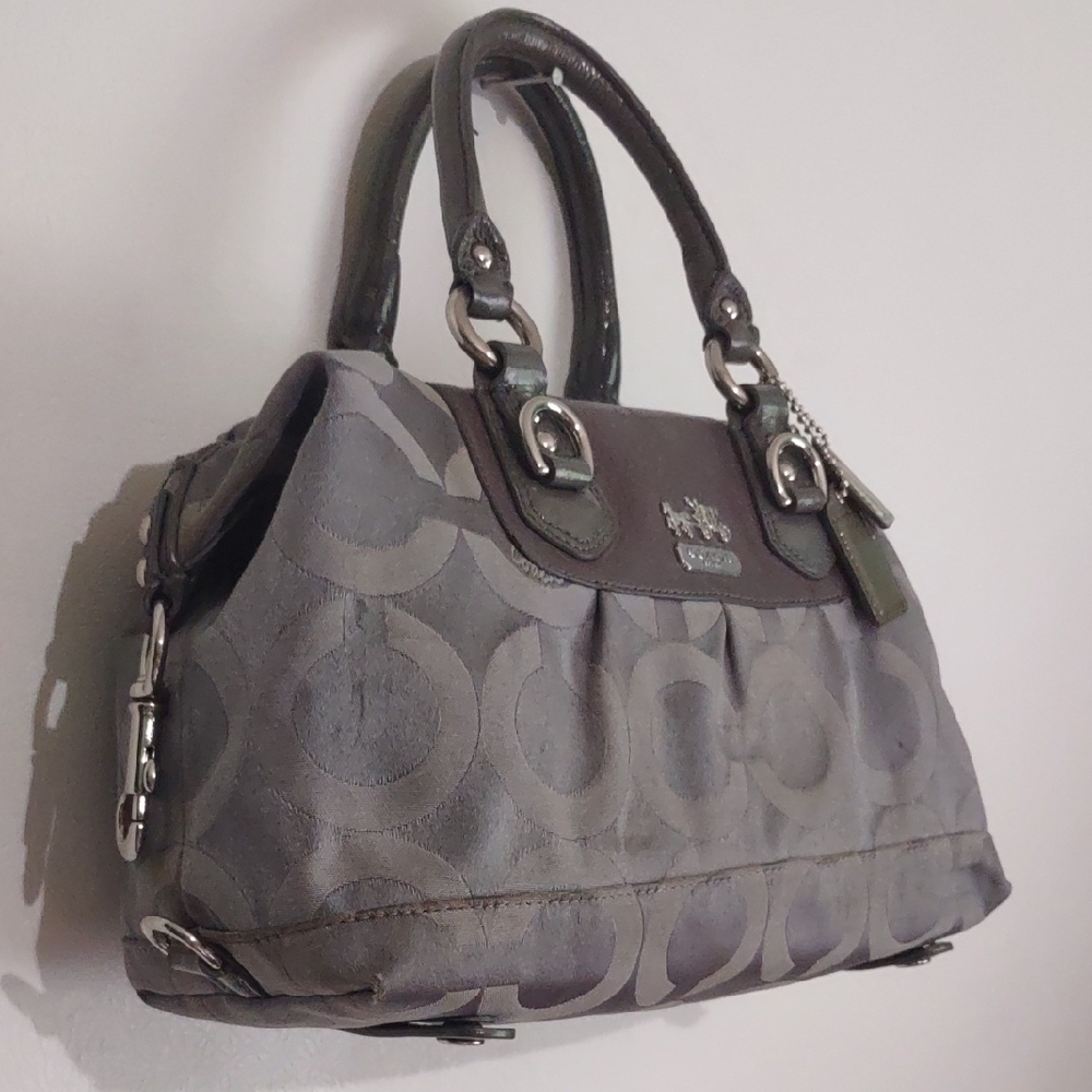Coach Gray and Black Satchel - Picture 3 of 16